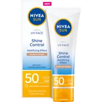 Nivea Sun UV Face Shine Control matujący krem do twarzy wyrównujący koloryt z wysoką ochroną SPF 50, 50 ml