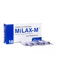 Milax-M, czopki glicerolowe dla dorosłych 2,5g, 10 czopków