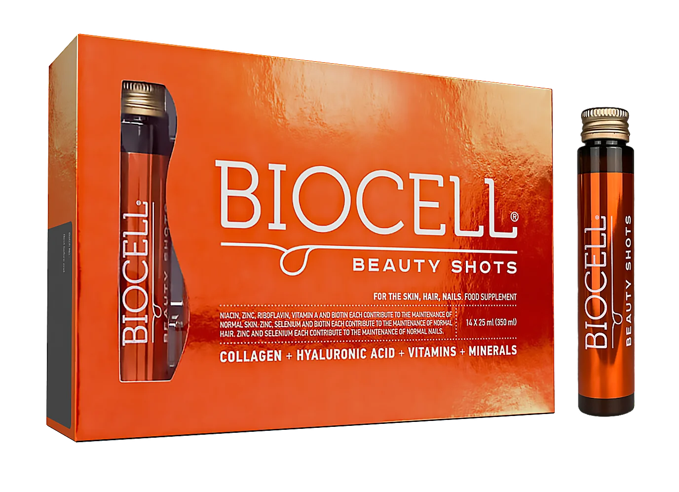 Biocell Beauty Shot suplement diety, 14 ampułek po 25 ml