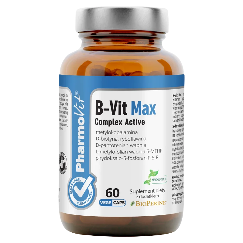 Pharmovit B-Vit Max Complex Active suplement diety, 60 kapsułek