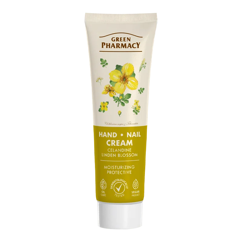 Green Pharmacy krem do rąk, jaskółcze ziele i kwiat lipy, 100 ml