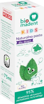 BIO MADENT Kids naturalna pasta dla dzieci powyżej 3 roku życia, Miętka BIO MADENT Kids naturalna pasta dla dzieci powyżej 3 roku życia, Miętka
