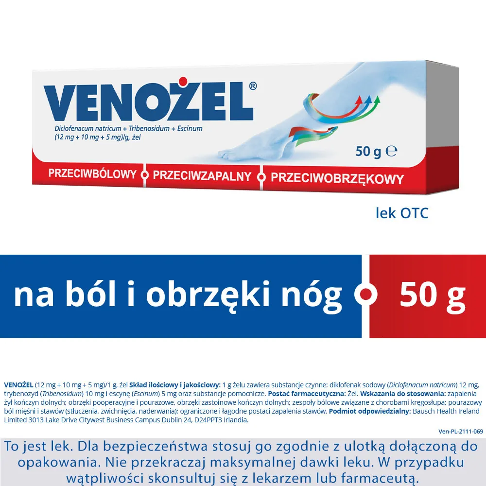 Venożel, (12 mg + 10 mg + 5 mg)/g, żel, 50 g 