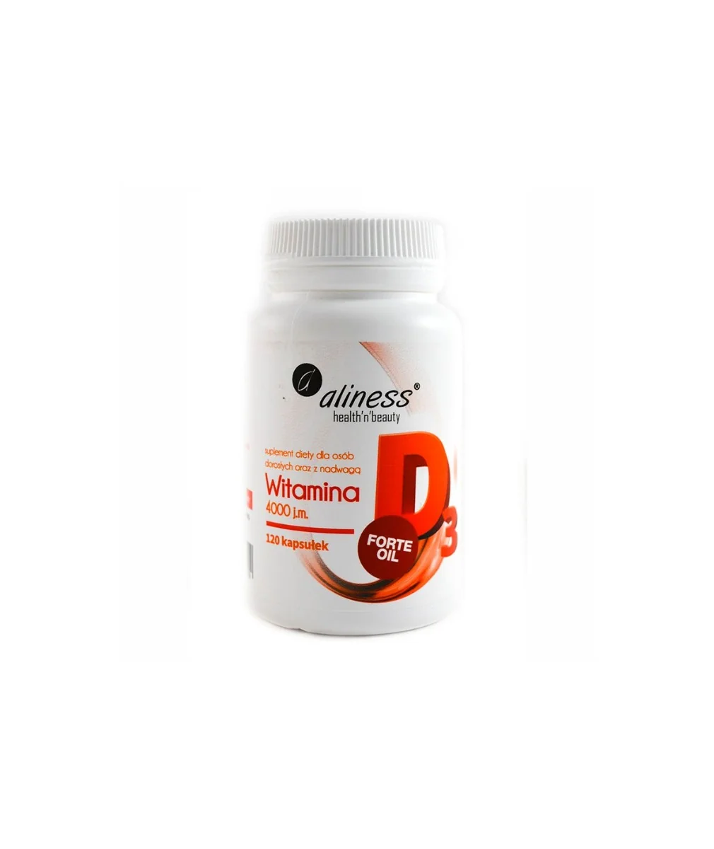 Aliness® Witamina D3 forte oil 4000IU 120 kapsułek
