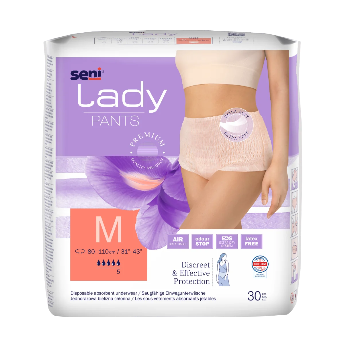 Seni Lady Pants majtki chłonne rozmiar M, 30 sztuk