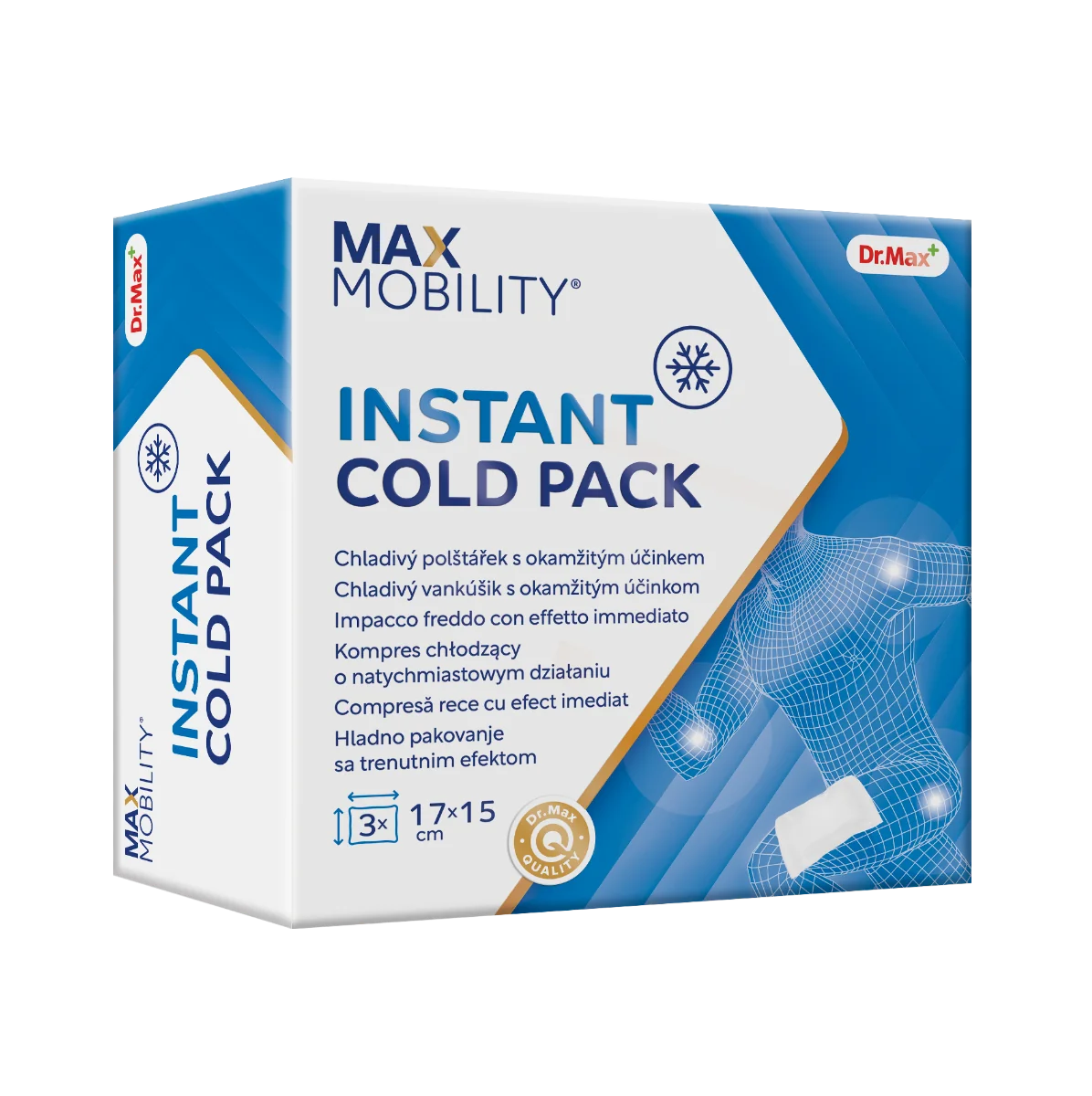 Instant Cold Pack Dr. Max kompres chłodzący 17x15 cm, 3 sztuki