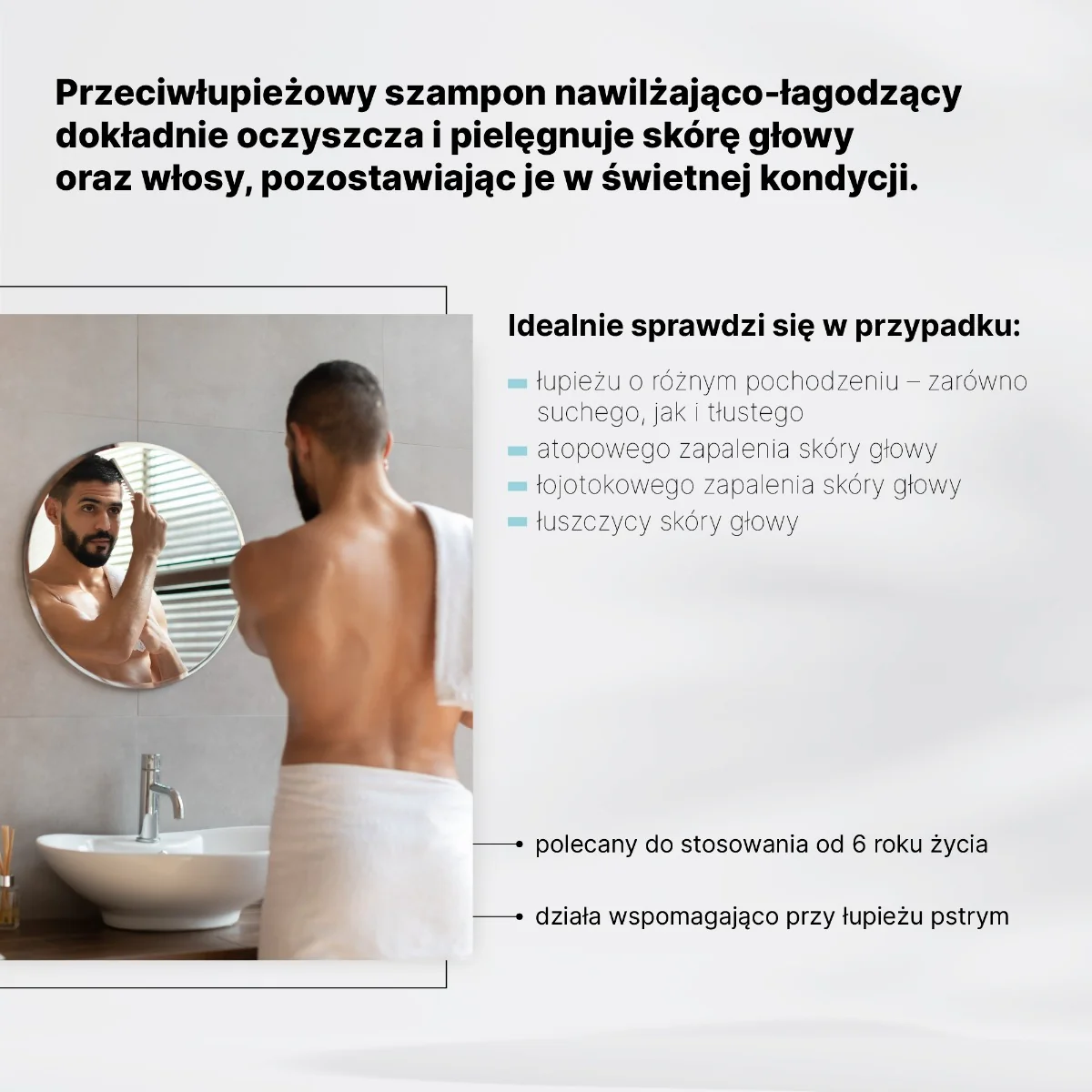 Amaderm szampon przeciwłupieżowy nawilżająco-łagodzący, 150 ml