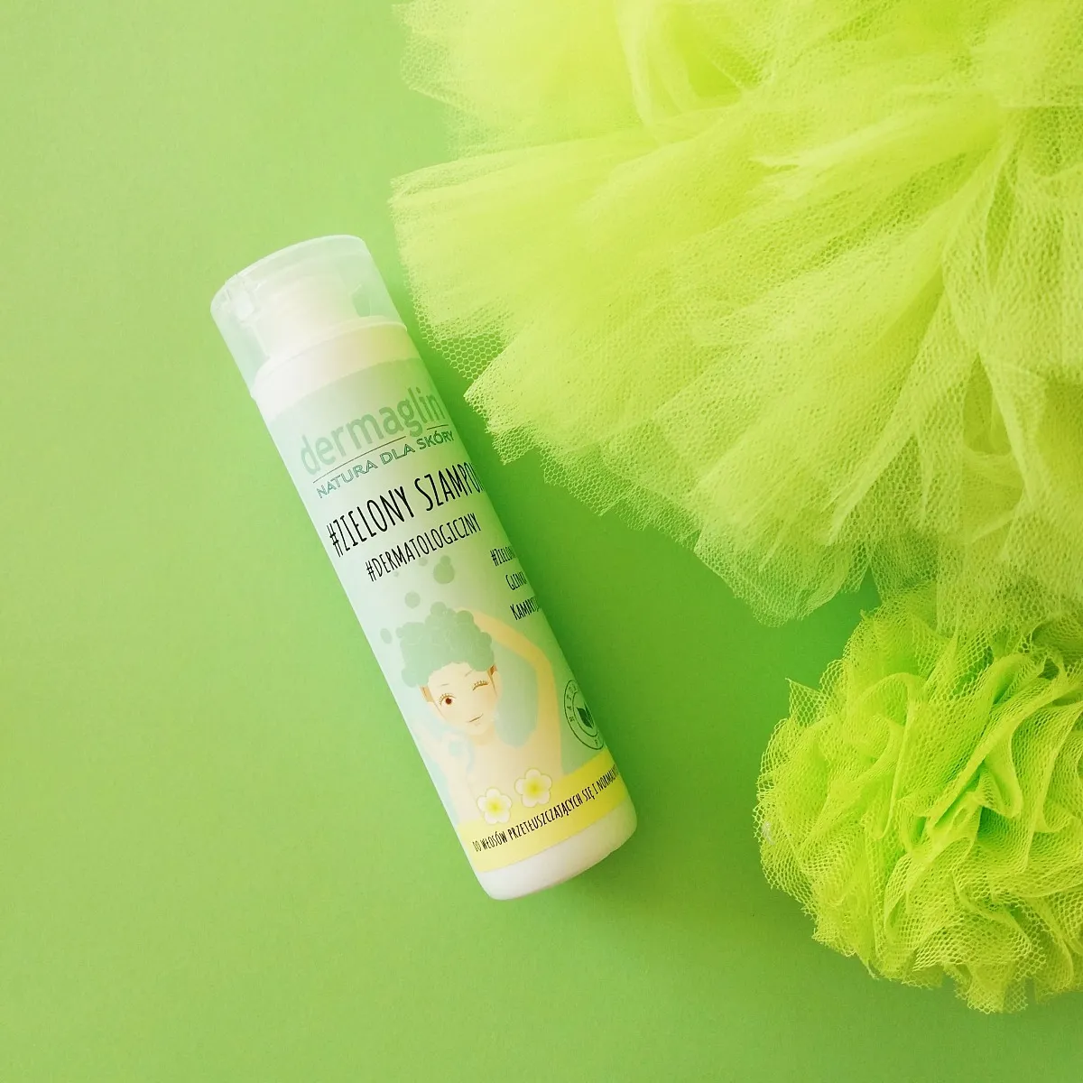 Dermaglin zielony szampon dermatologiczny do włosów przetłuszczających się i normalnych, 250 ml