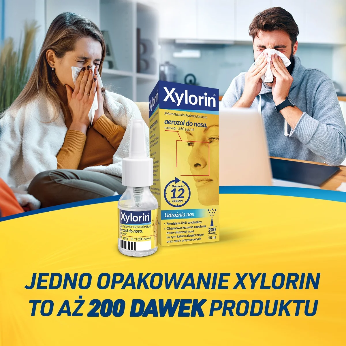 Xylorin 550 μg/ml, aerozol do nosa, 18 ml