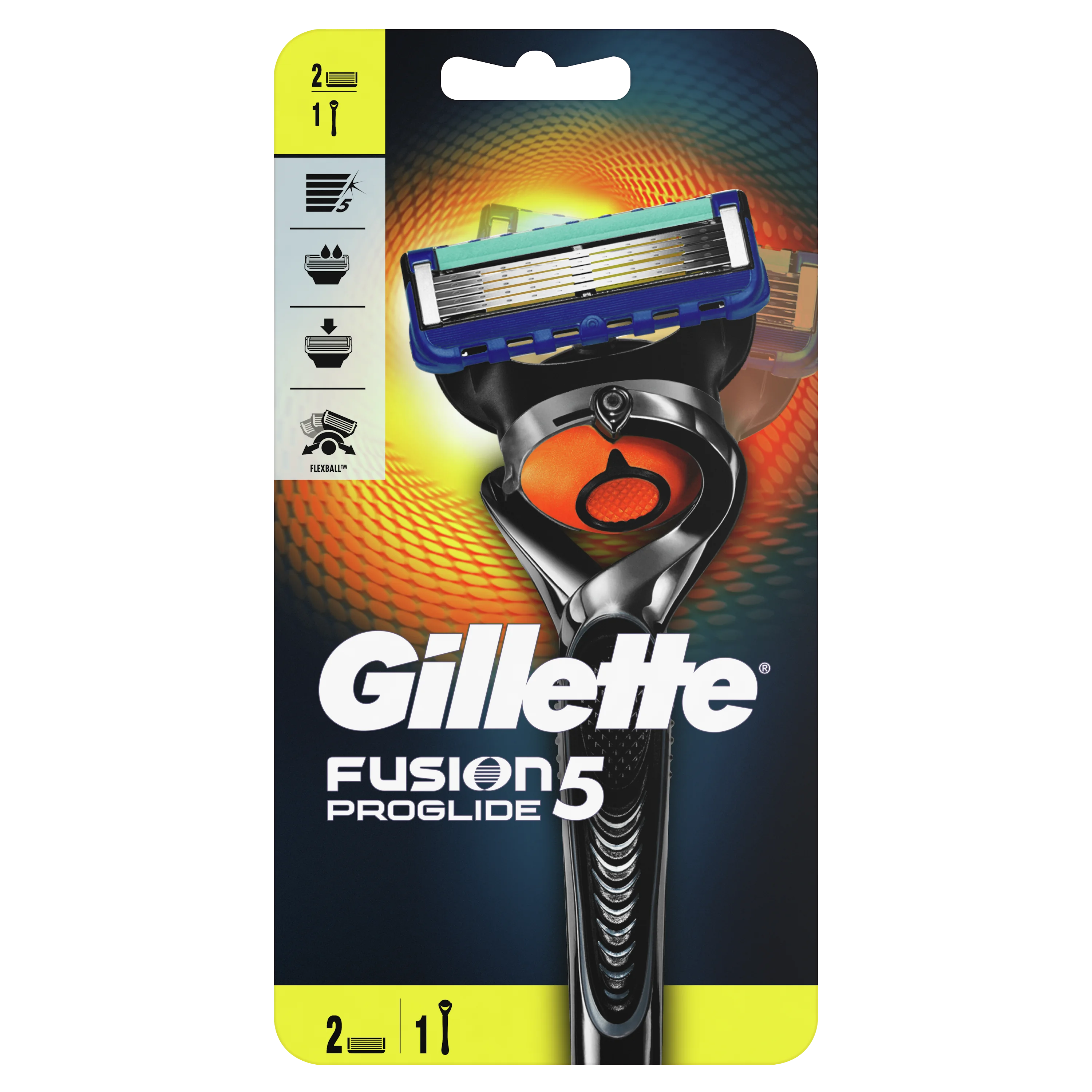 Gillette Fusion maszynka manualna do golenia dla mężczyzn, 1 szt. + wkłady 2 szt.
