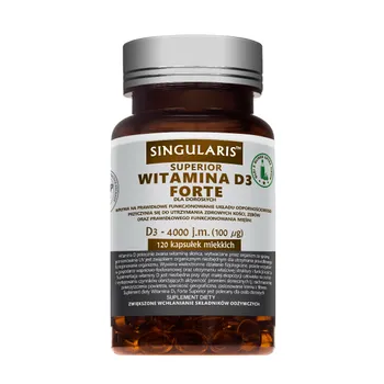 Singularis Superior Witamina D3 Forte 4000 IU, suplement diety, 120 kapsułek 