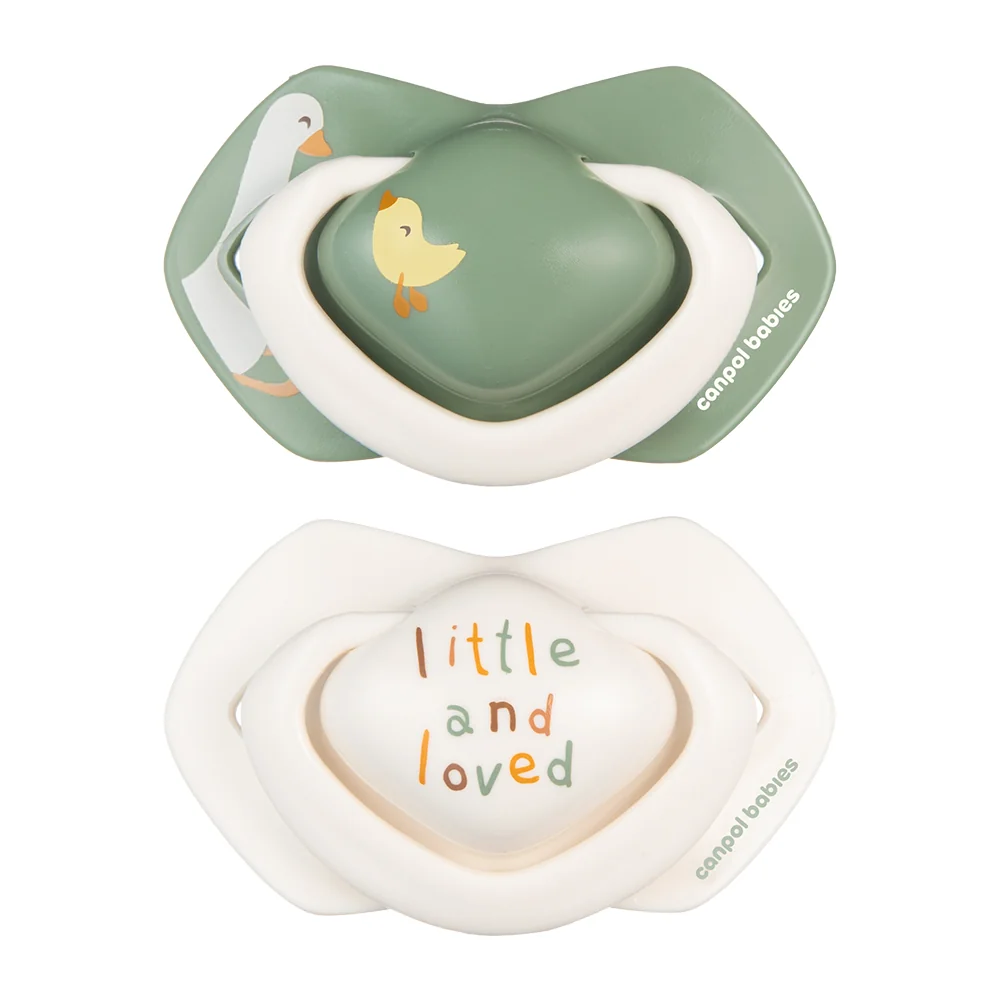 Canpol Babies lightTOUCH Smoczek silikonowy 6-18m symetryczny GOOSE, 2 sztuki