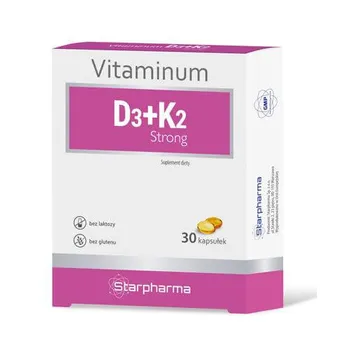Vitaminum D3+K2 Strong, suplement diety, 30 kapsułek 