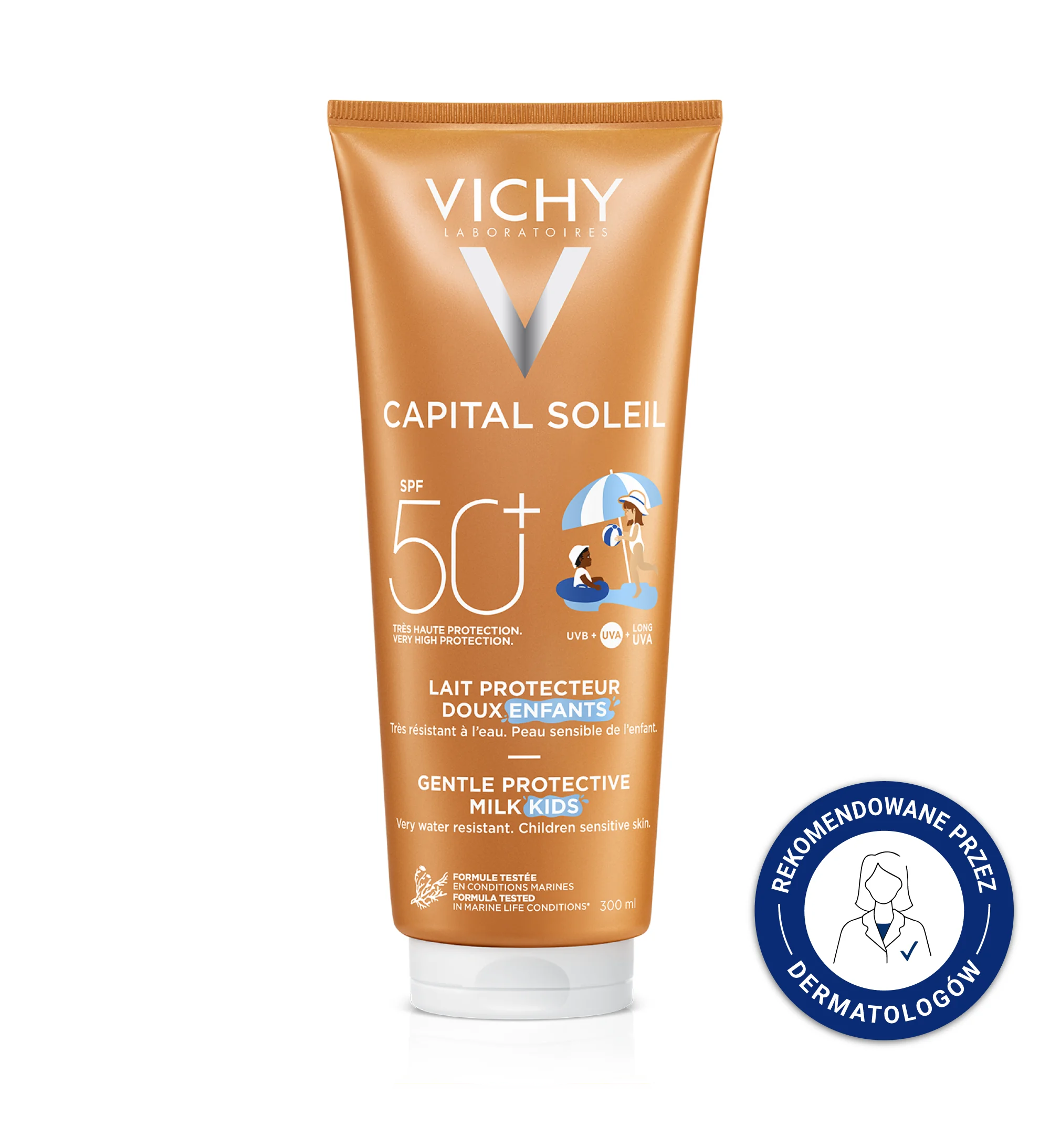 Vichy Capital Soleil, Ochronne mleczko dla dzieci SPF50+, 300ml