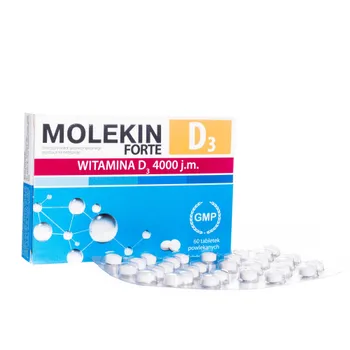 Molekin D3 Forte - środek specjalnego przeznaczenia medycznego z witaminą D3, 60 tabletek powlekanych 