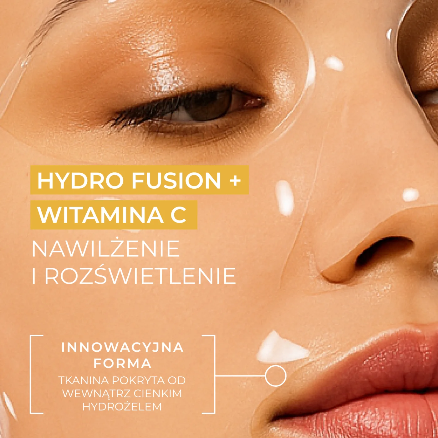 L'biotica Hydrożelowa maska do twarzy z Witaminą C, 1 szt.