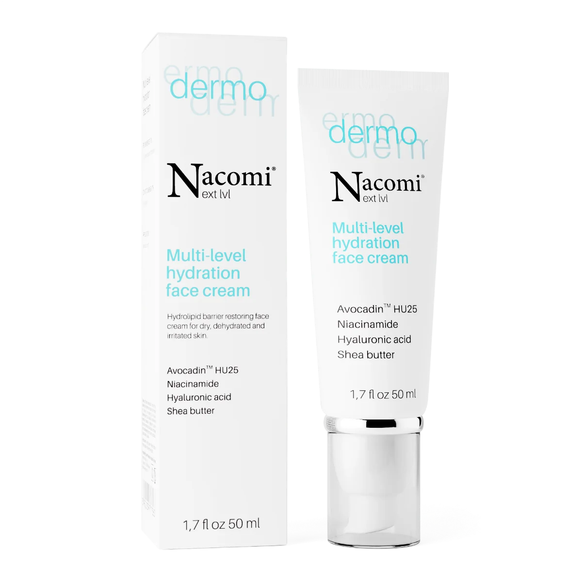 Nacomi Next Level Dermo wielopoziomowy krem intensywnie nawilżający, 50 ml