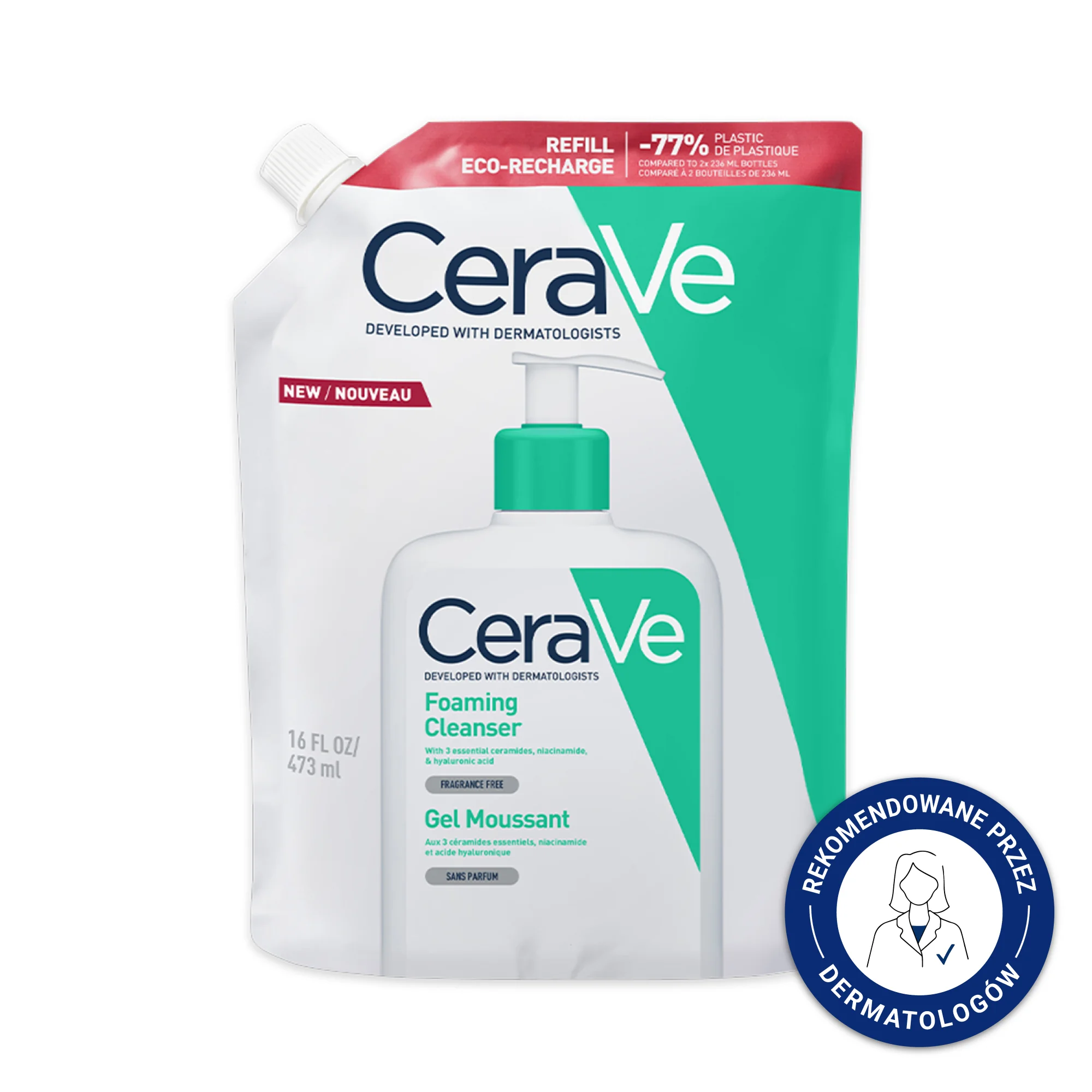CeraVe oczyszczający żel do mycia, refill, 473 ml