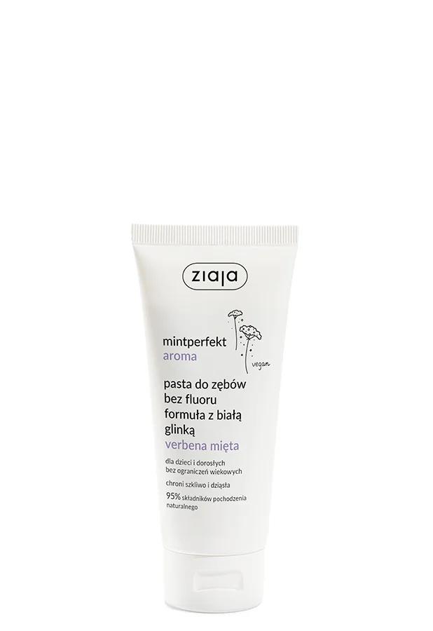Ziaja Mintperfekt Aroma biała glinka do mycia i higieny zębów verbena mięta, 100 ml