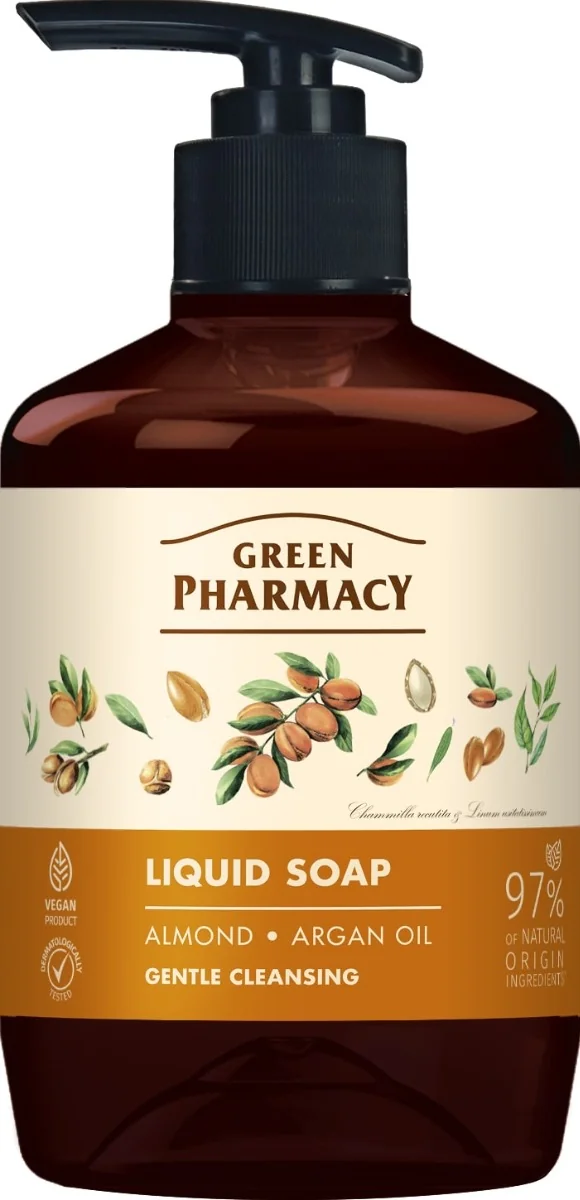 Green Pharmacy mydło w płynie, Migdał i Olej arganowy, 460 ml