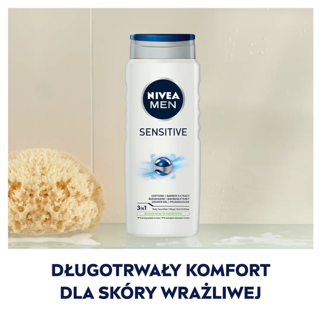 Nivea Men Sensitive Żel pod prysznic, 500 ml