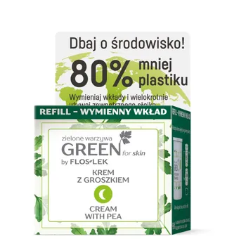 Floslek Green For Skin, krem z groszkiem na noc, refill, 50 ml 
