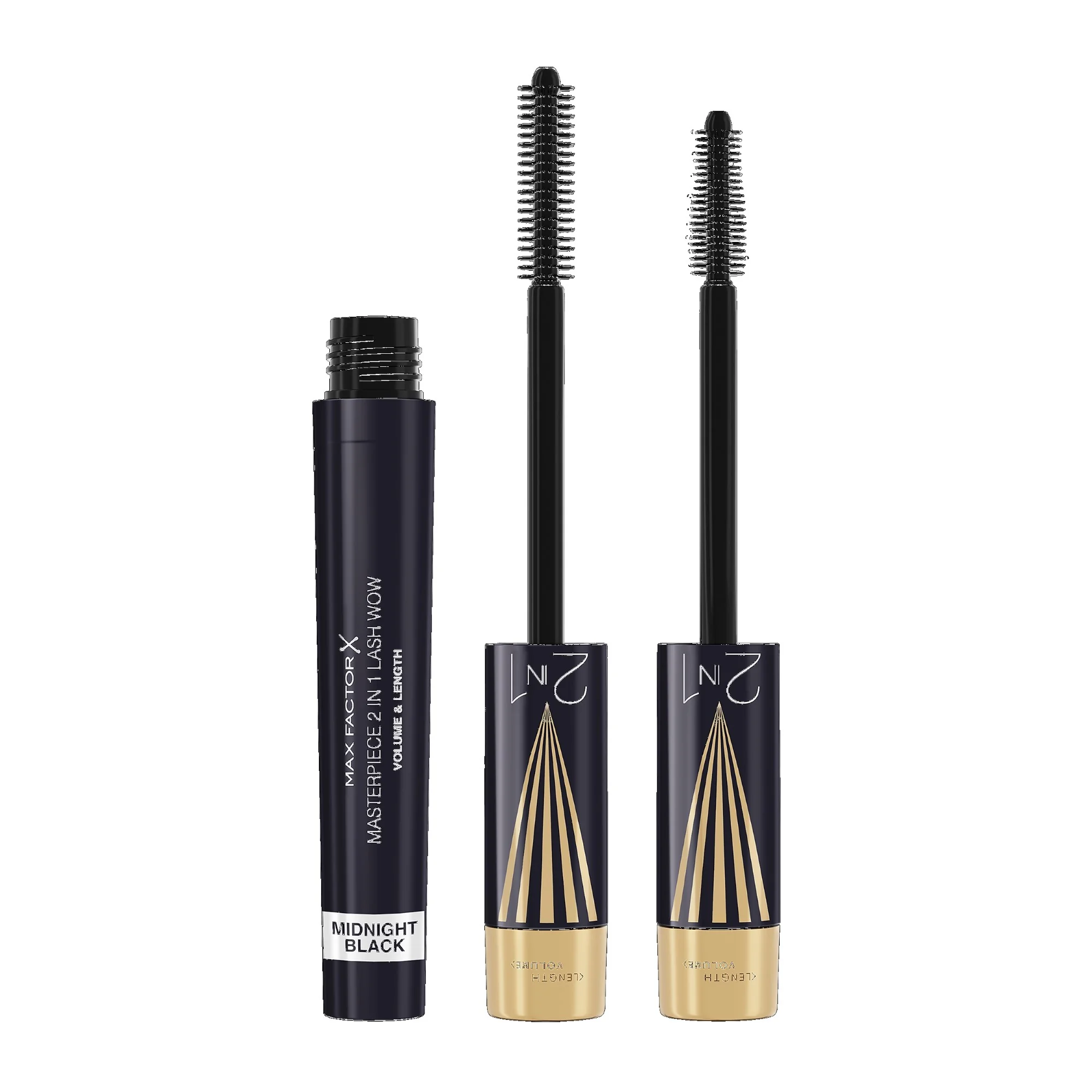 Max Factor Masterpiece 2in1 Lash Wow maskara, Midnight Black, 7 ml
