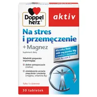Doppelherz aktiv Na stres i przemęczenie + Magnez, suplement diety, 30 tabletek