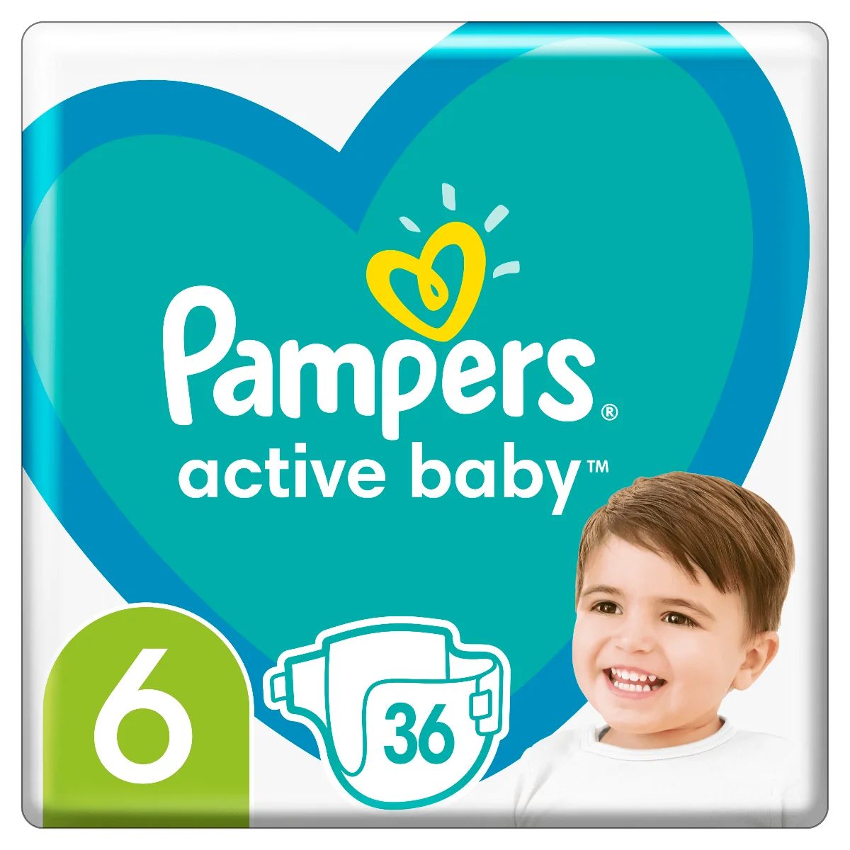 Pampers Active Baby pieluchy rozmiar 6, 13-18 kg, 36 szt.