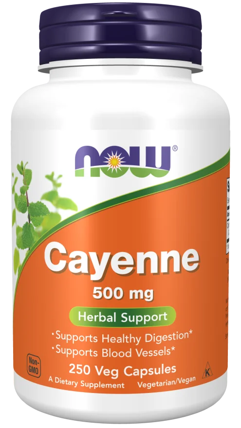 Now Foods Cayenne 500 mg 250 kapsułek