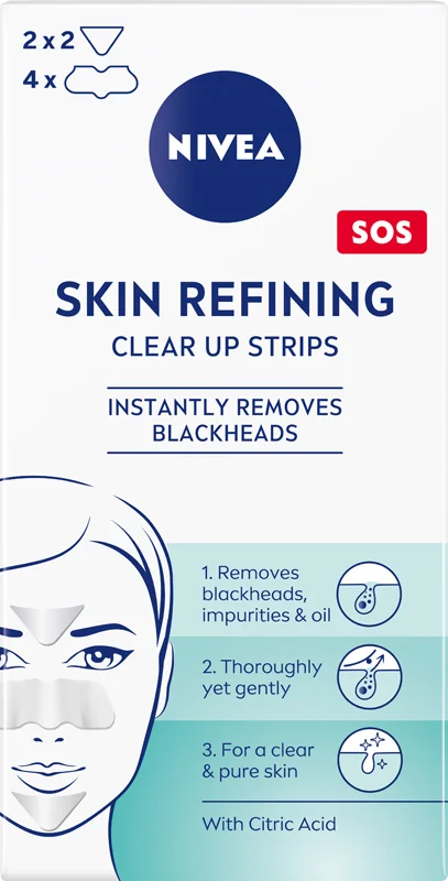 Nivea Skin Refining Clear-Up plastry oczyszczające przeciw zaskórnikom, 6 szt.