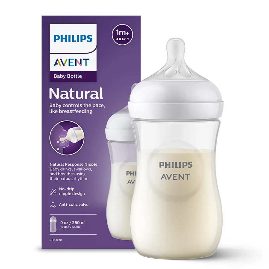 Philips Avent responsywna butelka dla niemowląt Natural SCY903/01, 260 ml