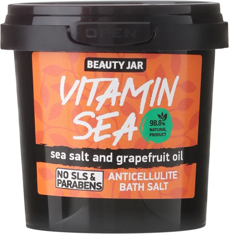 Beauty Jar Vitamin Sea antycellulitowa sól do kąpieli z olejkiem z grejpfruta, 200 g