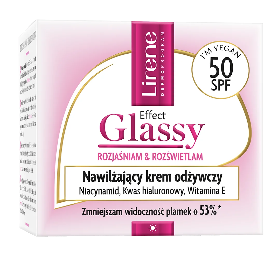 Lirene Effect Glassy nawilżający krem odżywczy SPF 50, 50 ml