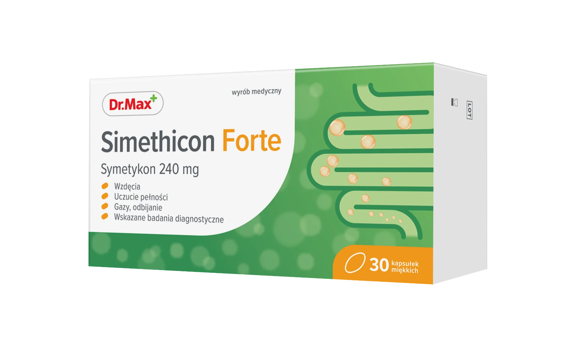 Simethicon Forte Dr. Max 240mg, 30 kapsułek