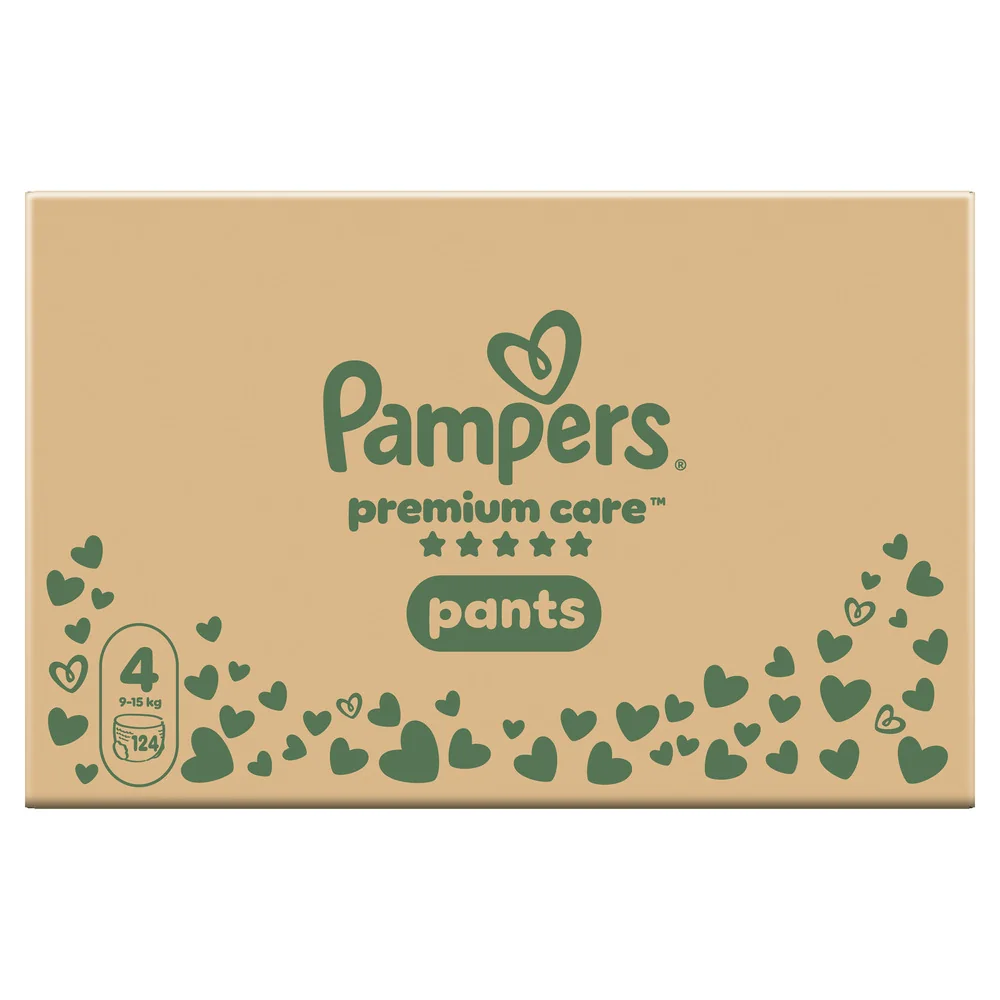 Pampers Premium Care Pants 4 pieluchomajtki, rozmiar 4, 9-15 kg, 124 sztuki