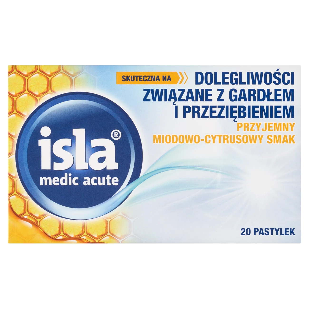 Isla-Medic acute smak miodowo-cytrusowy, 20 pastylek