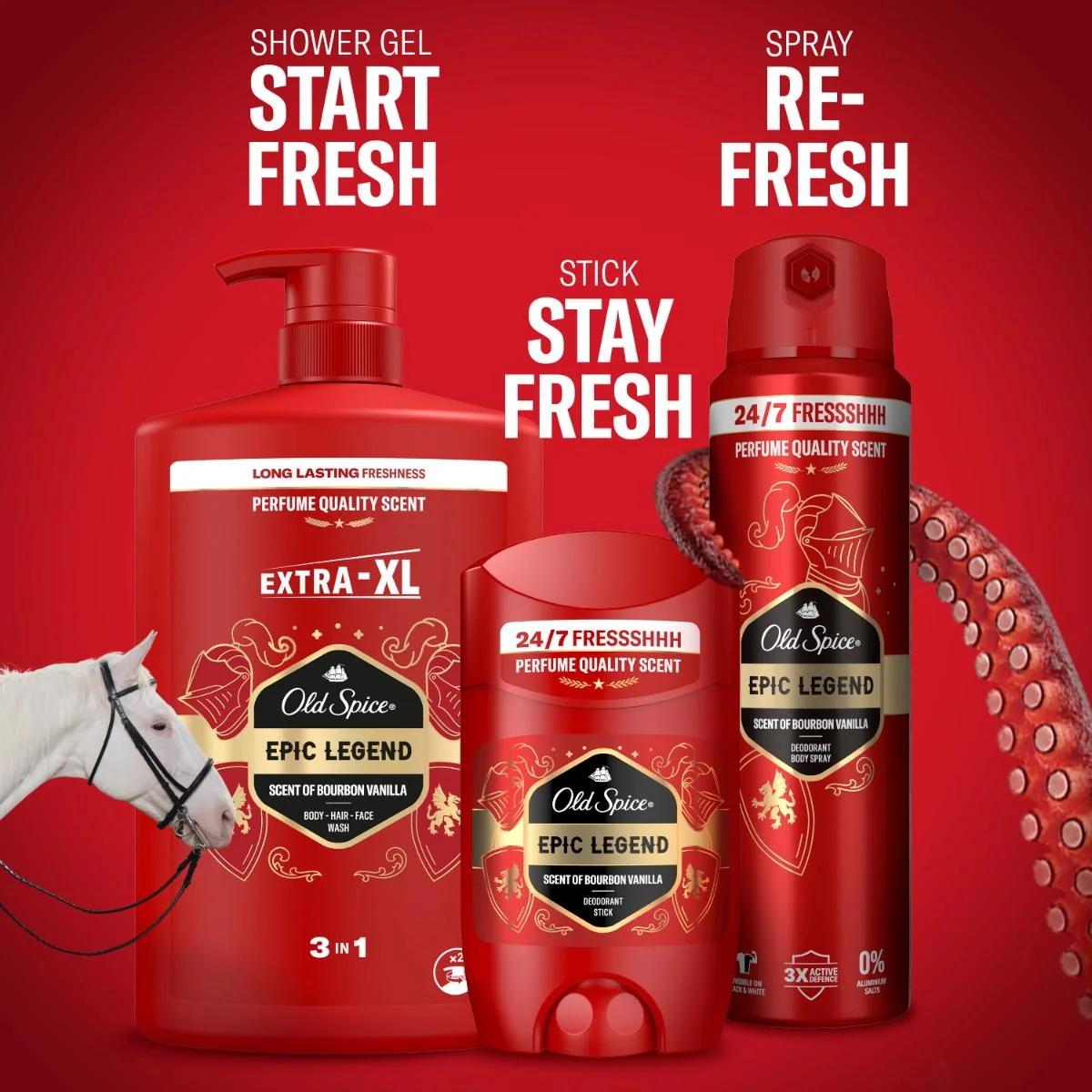 Old Spice Epic Legend żel pod prysznic 3w1, 1000 ml