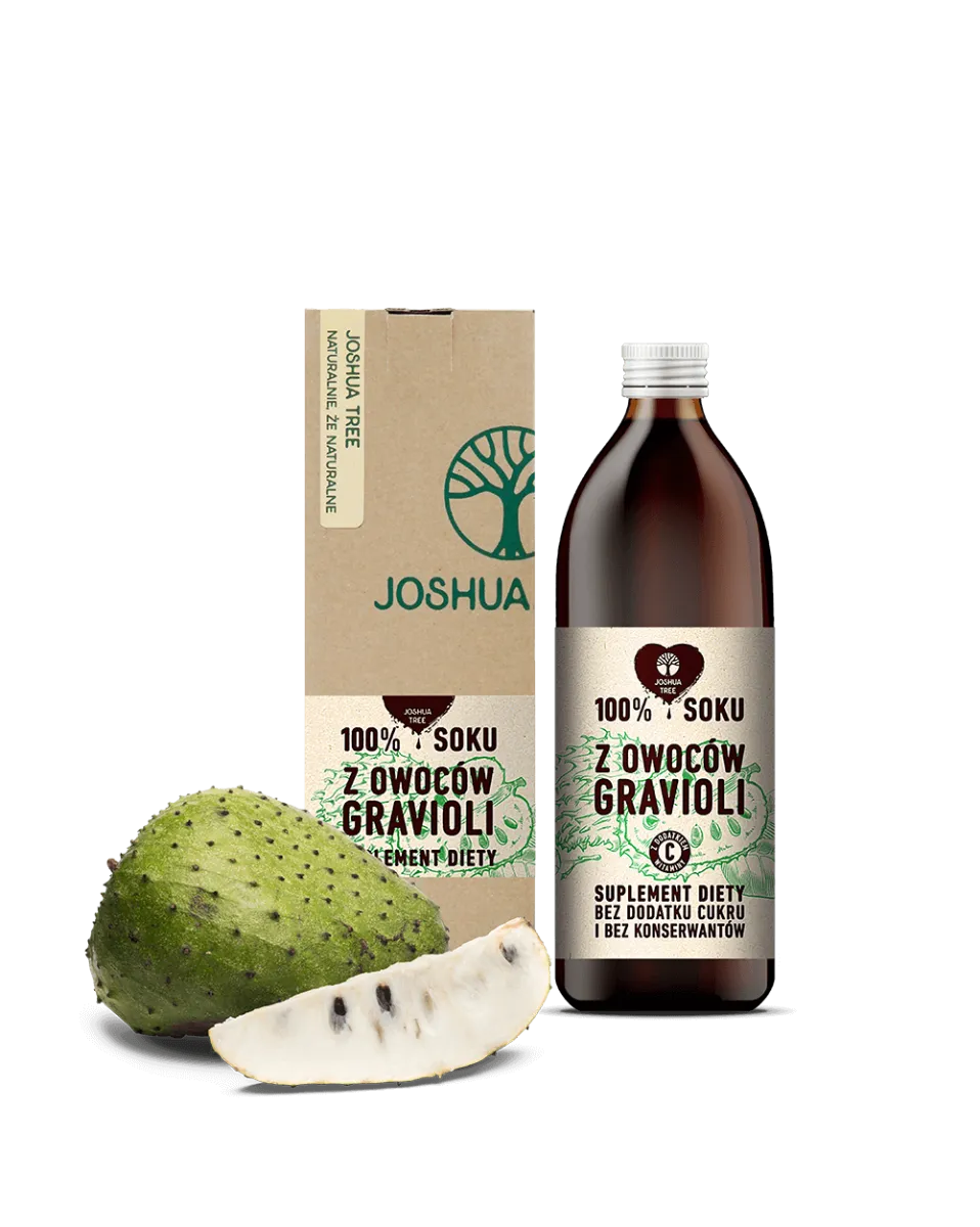 Joshua Tree sok z owoców gravioli z dodatkiem witaminy C, suplement diety, 500 ml