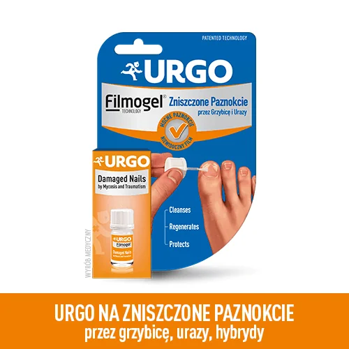 Urgo Filmogel Na Zniszczone Paznokcie Przez Grzybicę i Urazy płyn, 3,3 ml