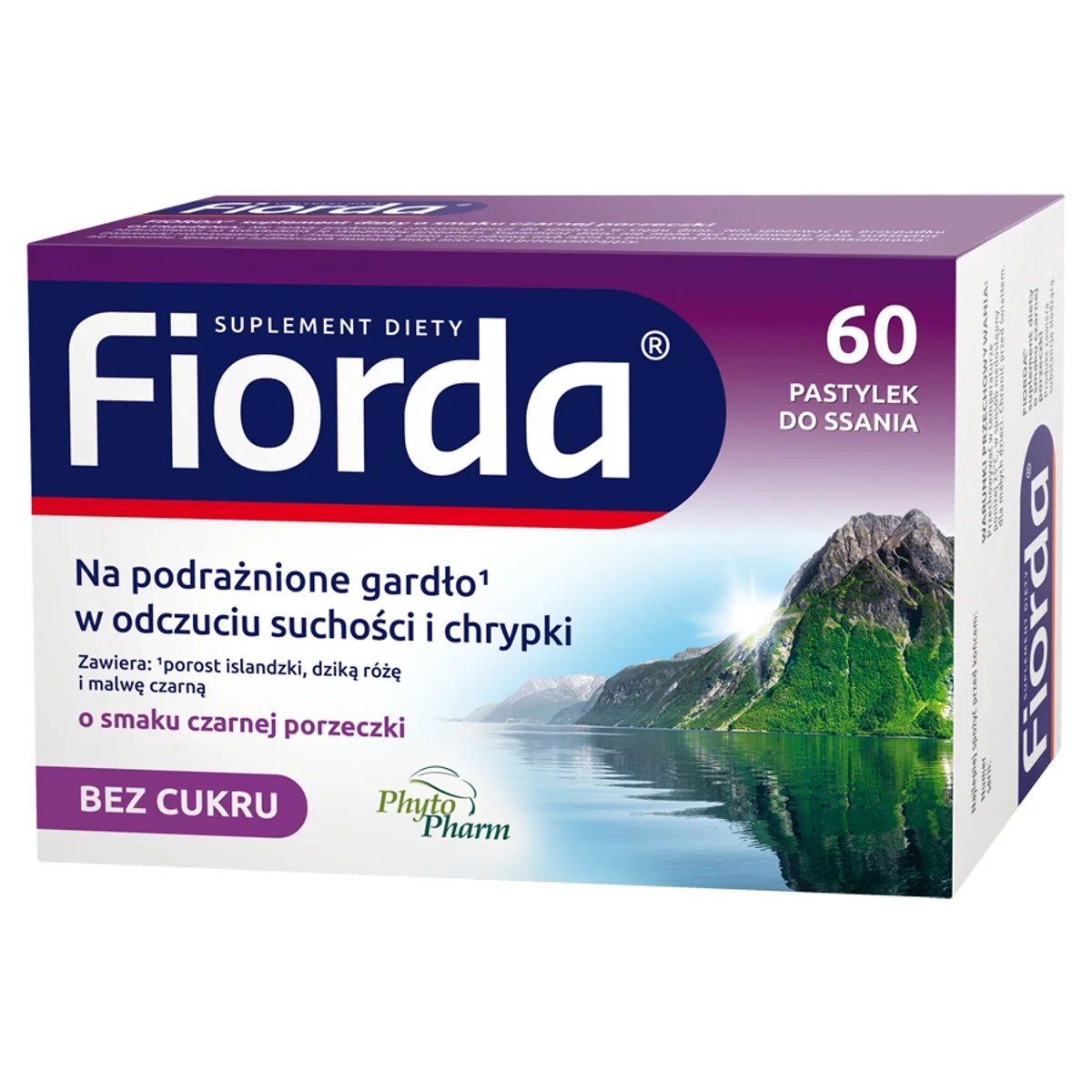 Fiorda 60 pastylek do ssania o smaku porzeczkowym