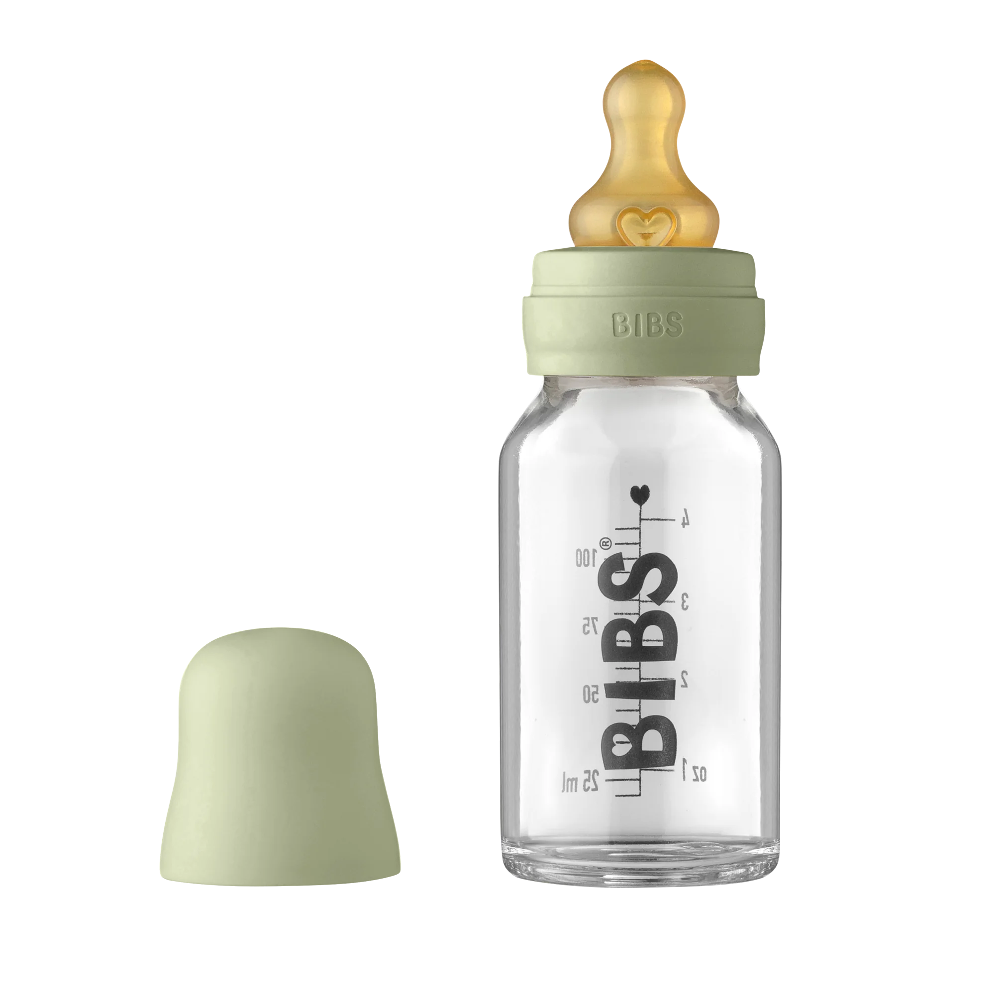 Bibs Sage zestaw szklana butelka, 110 ml + smoczek