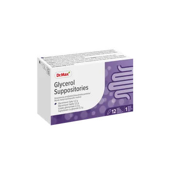 Glycerol Suppositories Dr.Max, czopki glicerynowe 2,2 g, 12 czopków 