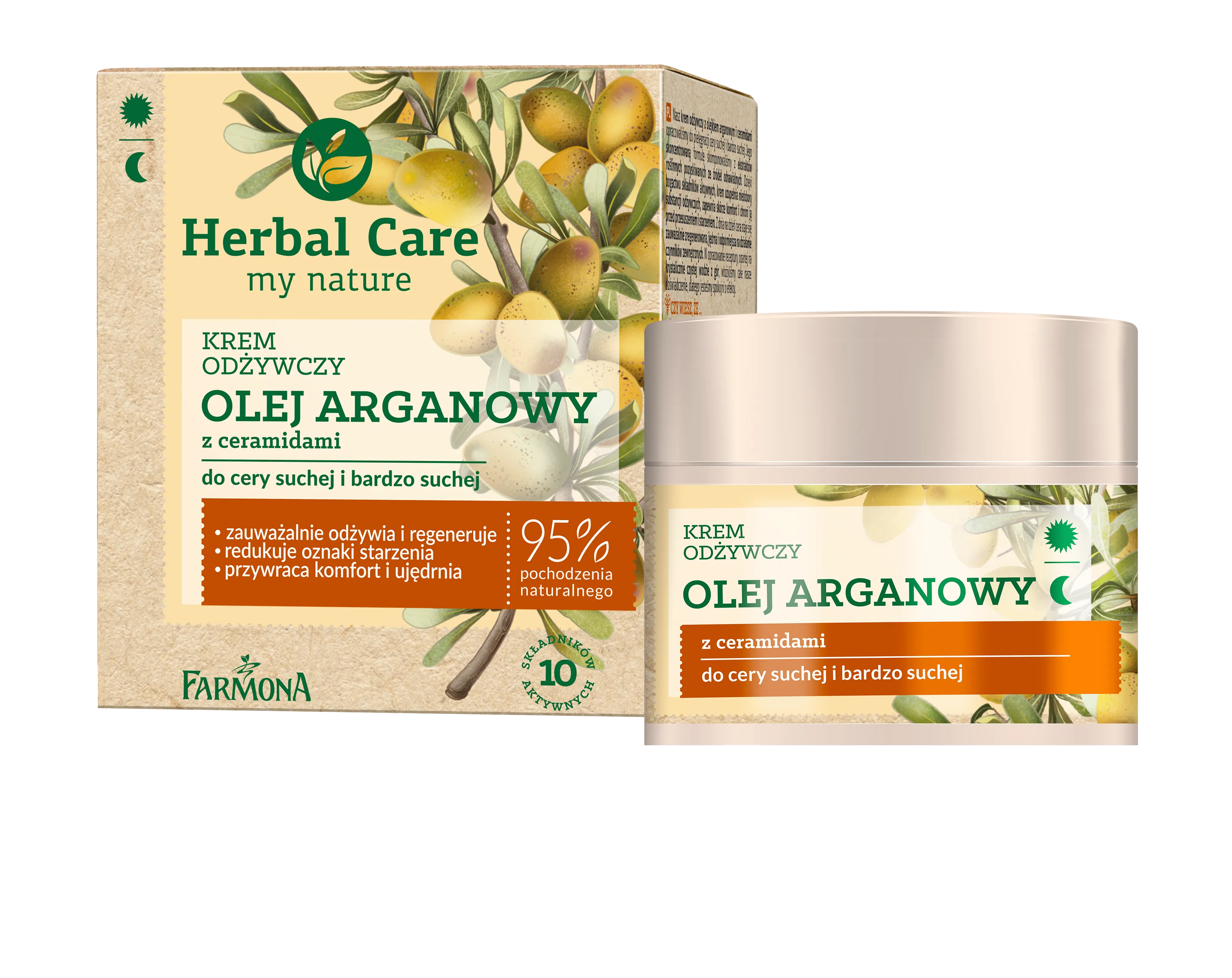 Herbal Care krem odżywczy z olejem arganowym i ceramidami, 50 ml