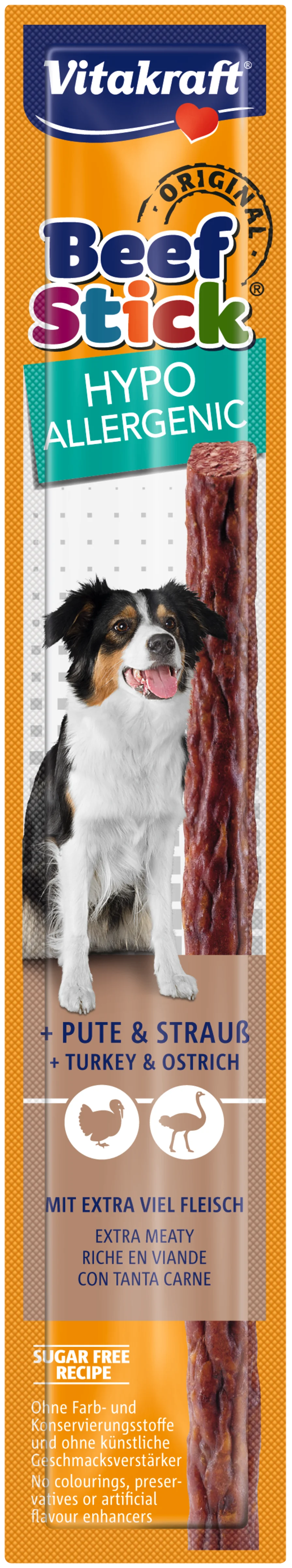 Vitakraft Beef Stick kabanos hipoalergiczny z indykiem i strusiem dla psa, 12 g
