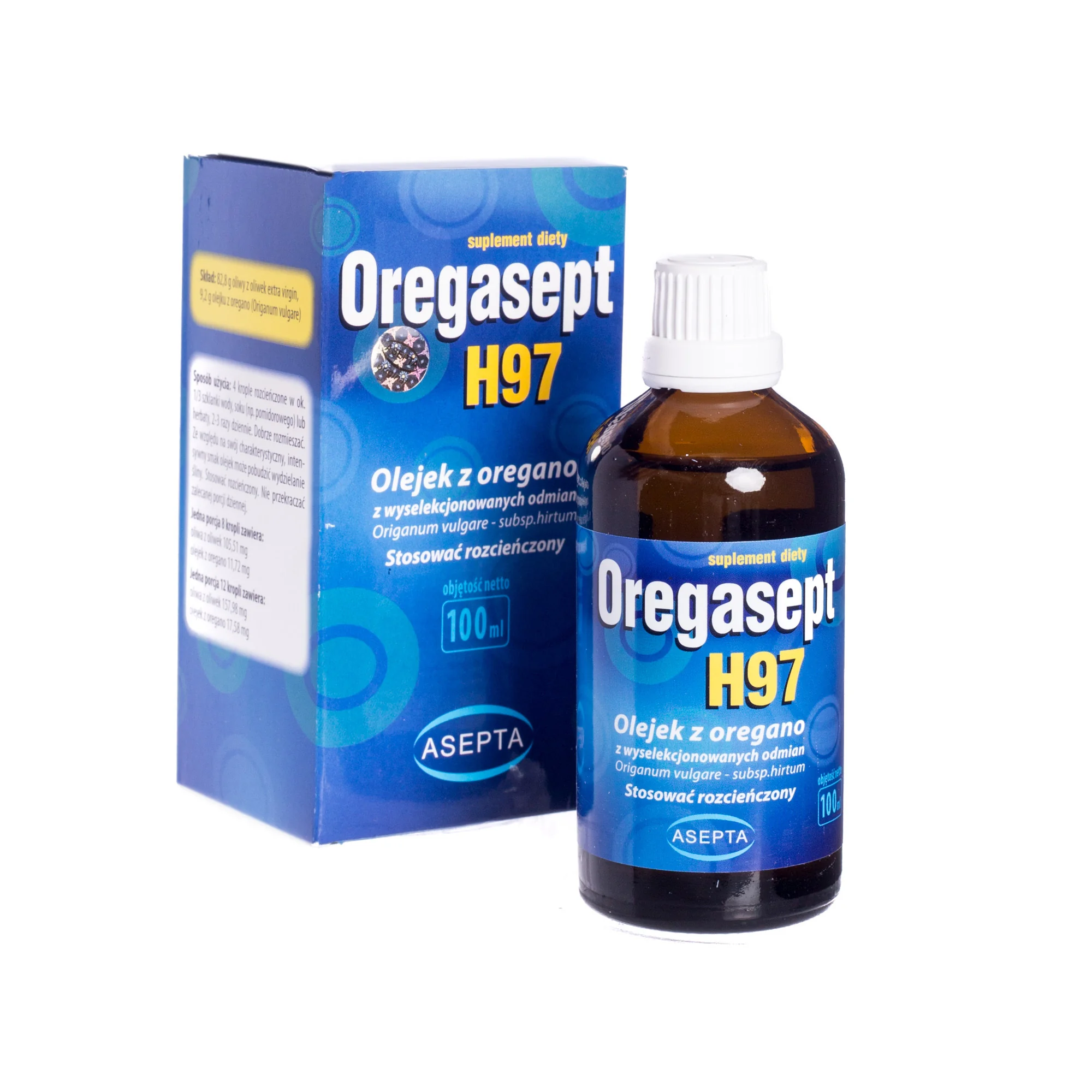 Oregasept H97 olejek z oregano z wyselekcjonowanych odmian, 100ml