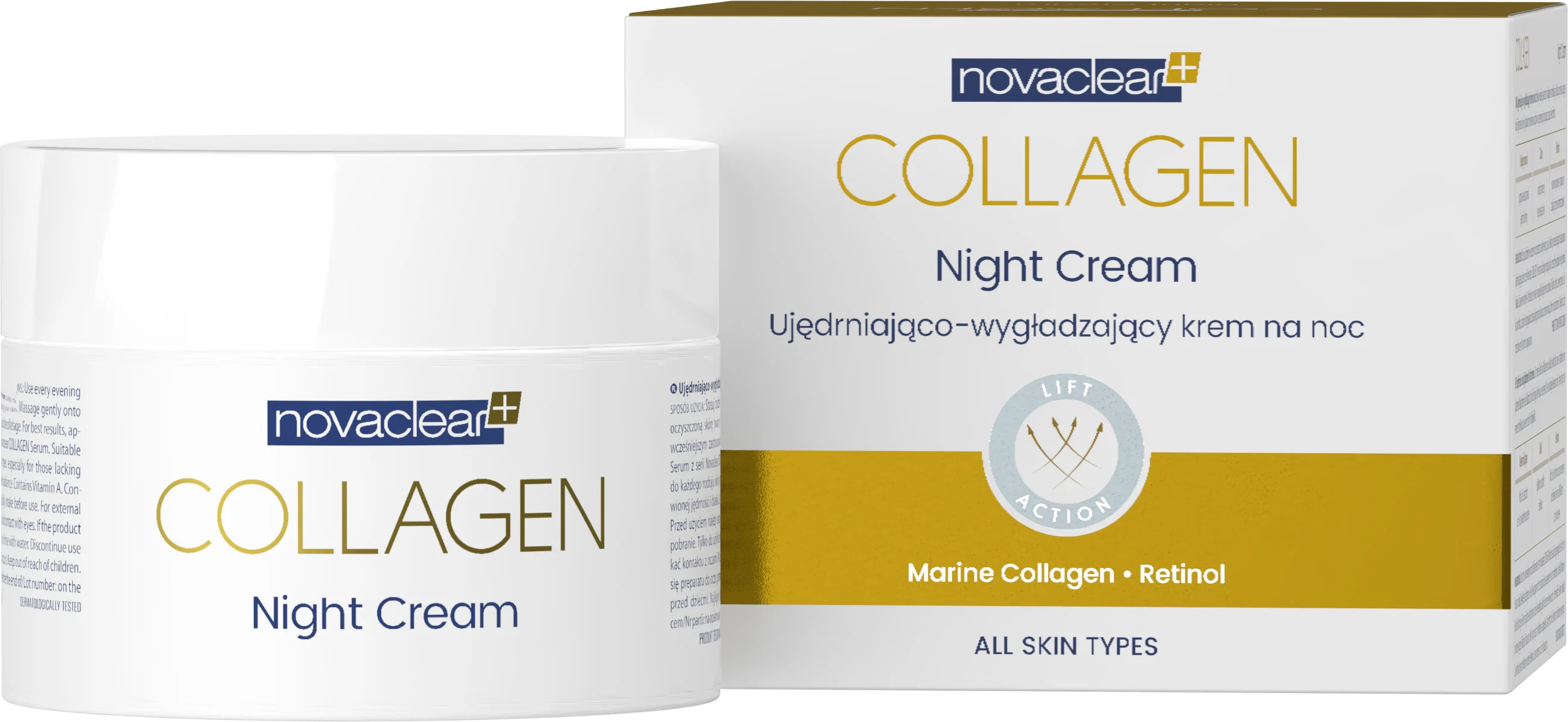Novaclear Collagen ujędrniająco-wygładzający krem na noc, 50 ml