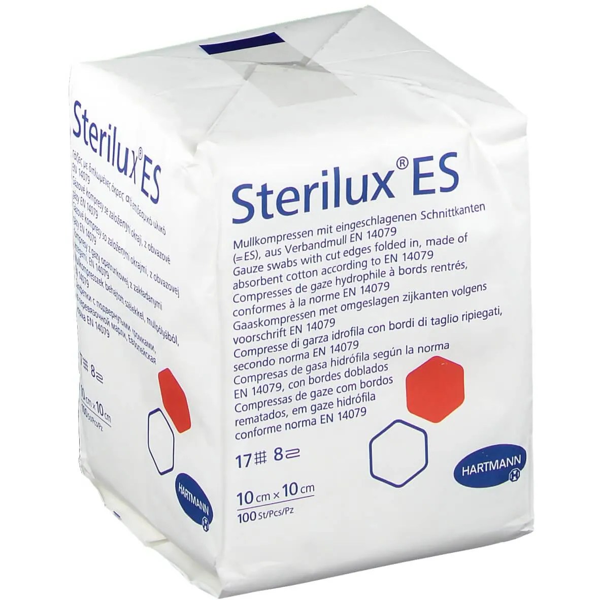 Sterilux ES, kompresy gazowe niejałowe 10cm x 10cm, 100 sztuk