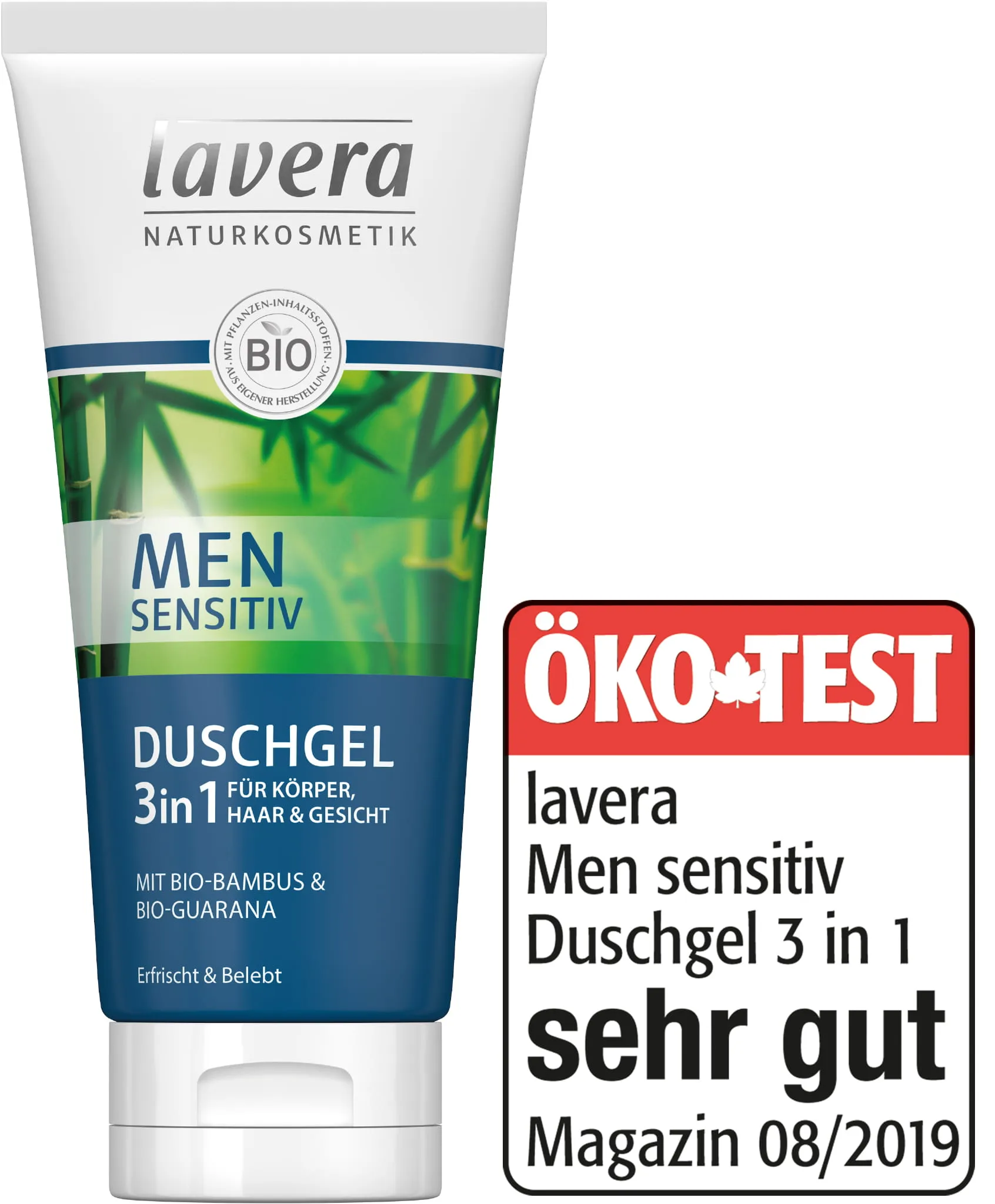 Lavera Men Sensitiv, szampon do włosów i ciała 3w1, 200 ml