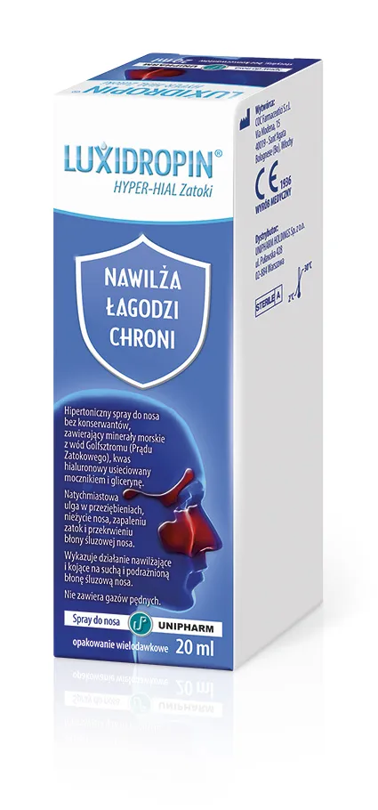 Luxidropin Hyper-Hial Zatoki, spray do nosa, 20 ml